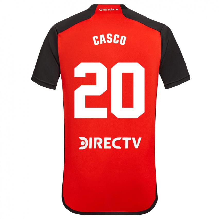 Niño Camiseta Milton Casco #20 Rojo Negro Blanco 2ª Equipación 2024/25 La Camisa Perú