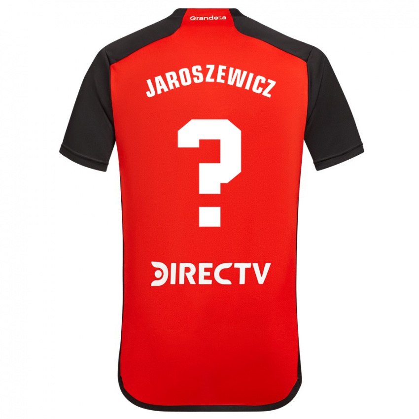 Niño Camiseta Franco Jaroszewicz #0 Rojo Negro Blanco 2ª Equipación 2024/25 La Camisa Perú