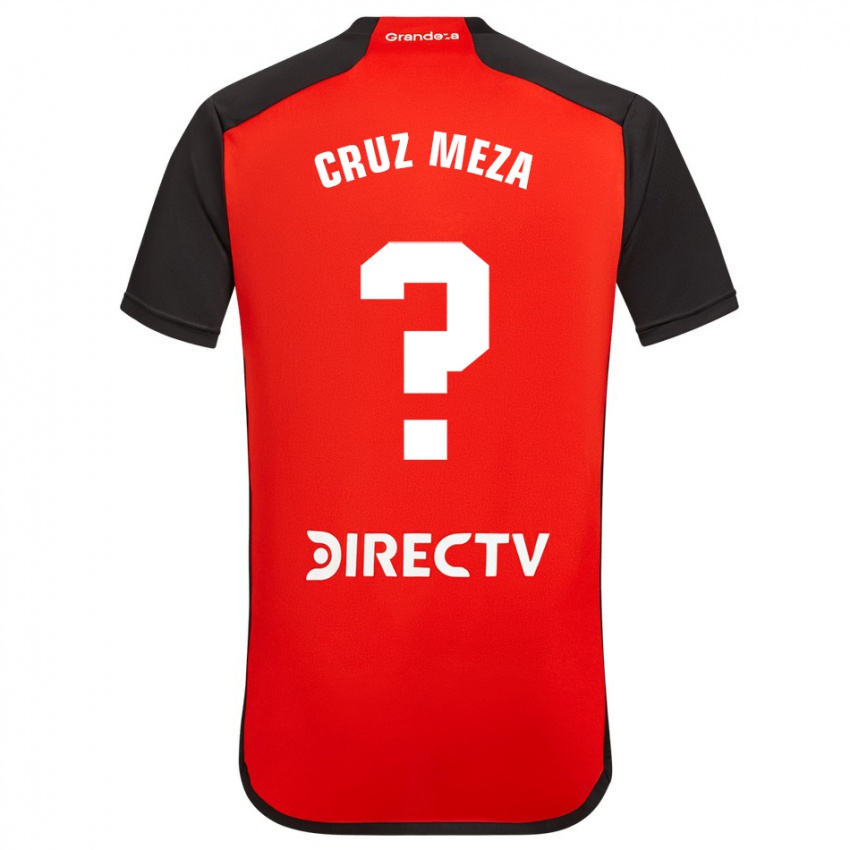 Niño Camiseta Juan Cruz Meza #0 Rojo Negro Blanco 2ª Equipación 2024/25 La Camisa Perú