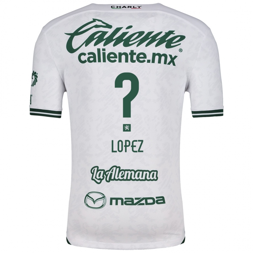 Niño Camiseta Nicolás López #0 Blanco Verde 2ª Equipación 2024/25 La Camisa Perú