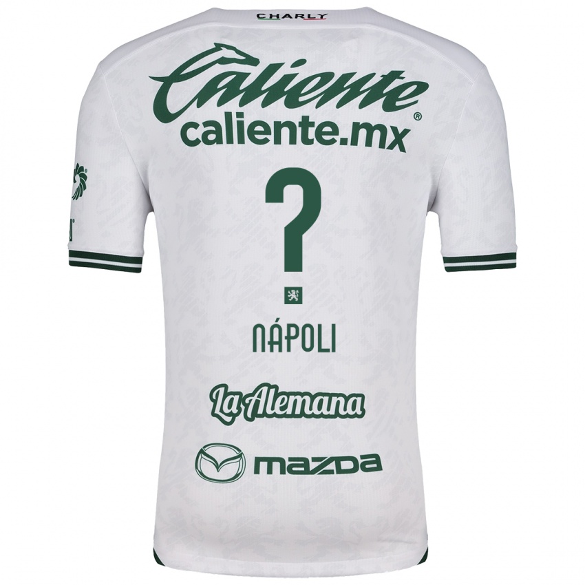 Niño Camiseta Gonzalo Nápoli #0 Blanco Verde 2ª Equipación 2024/25 La Camisa Perú