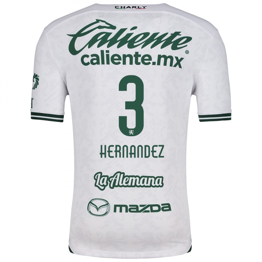 Niño Camiseta Pedro Hernández #3 Blanco Verde 2ª Equipación 2024/25 La Camisa Perú