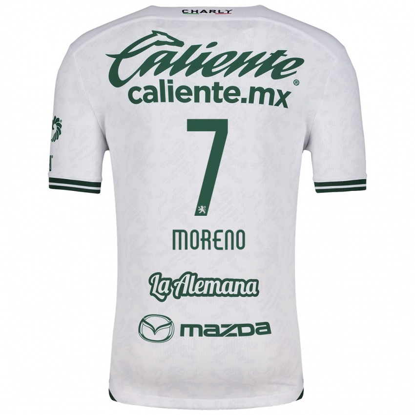 Niño Camiseta Iván Moreno #7 Blanco Verde 2ª Equipación 2024/25 La Camisa Perú