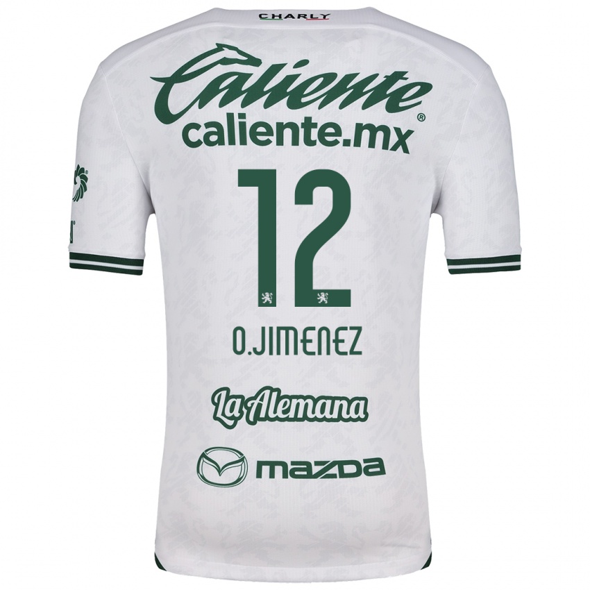 Niño Camiseta Oscar Jimenez #12 Blanco Verde 2ª Equipación 2024/25 La Camisa Perú