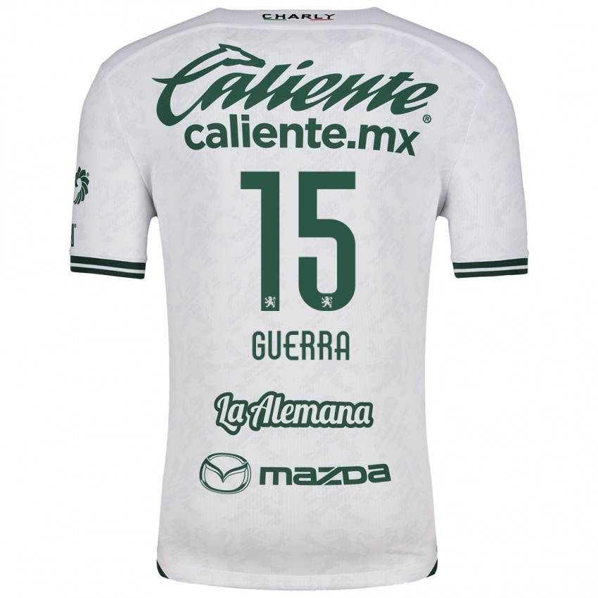 Niño Camiseta Edgar Guerra #15 Blanco Verde 2ª Equipación 2024/25 La Camisa Perú