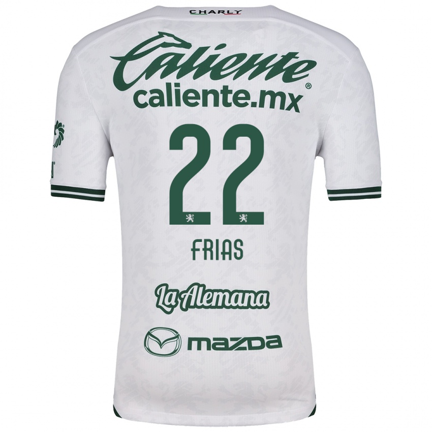 Niño Camiseta Adonis Frías #22 Blanco Verde 2ª Equipación 2024/25 La Camisa Perú