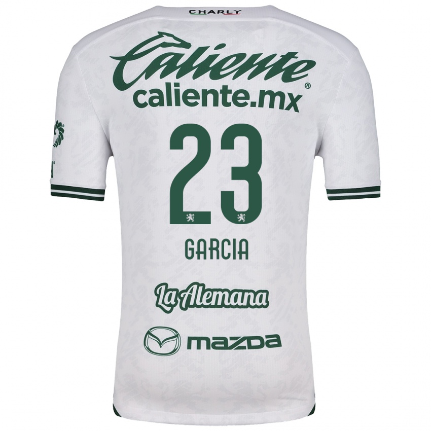 Niño Camiseta Óscar García #23 Blanco Verde 2ª Equipación 2024/25 La Camisa Perú