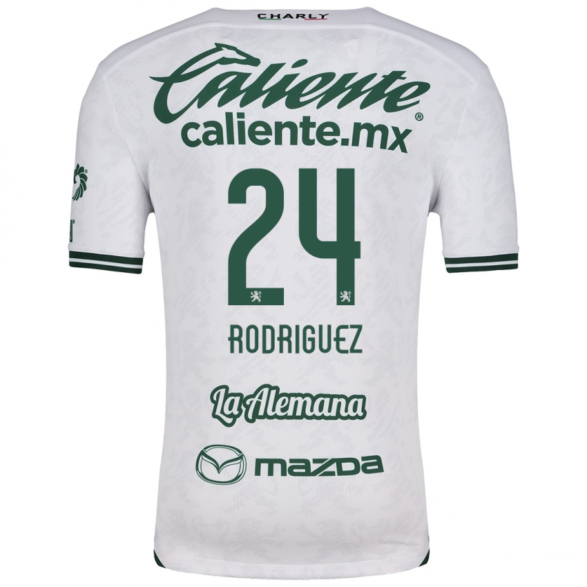 Niño Camiseta Osvaldo Rodríguez #24 Blanco Verde 2ª Equipación 2024/25 La Camisa Perú