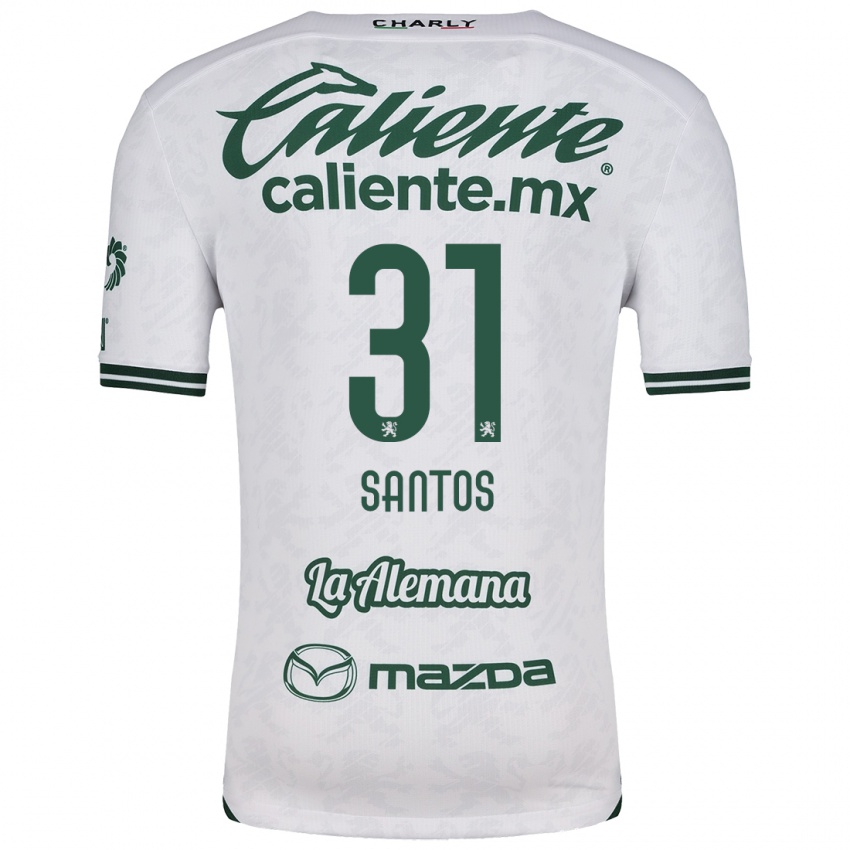 Niño Camiseta Sebastián Santos #31 Blanco Verde 2ª Equipación 2024/25 La Camisa Perú