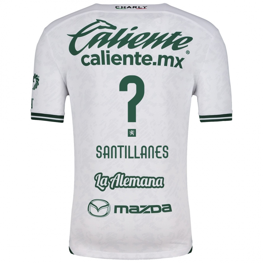 Niño Camiseta Antonio Santillanes #0 Blanco Verde 2ª Equipación 2024/25 La Camisa Perú