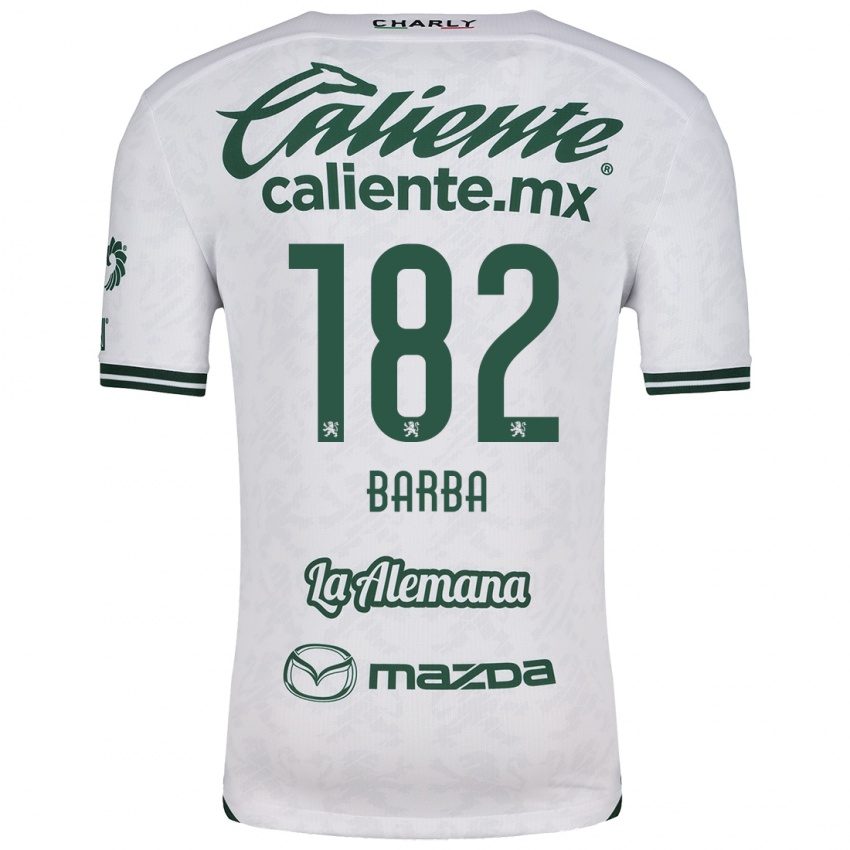 Niño Camiseta Austin Barba #182 Blanco Verde 2ª Equipación 2024/25 La Camisa Perú