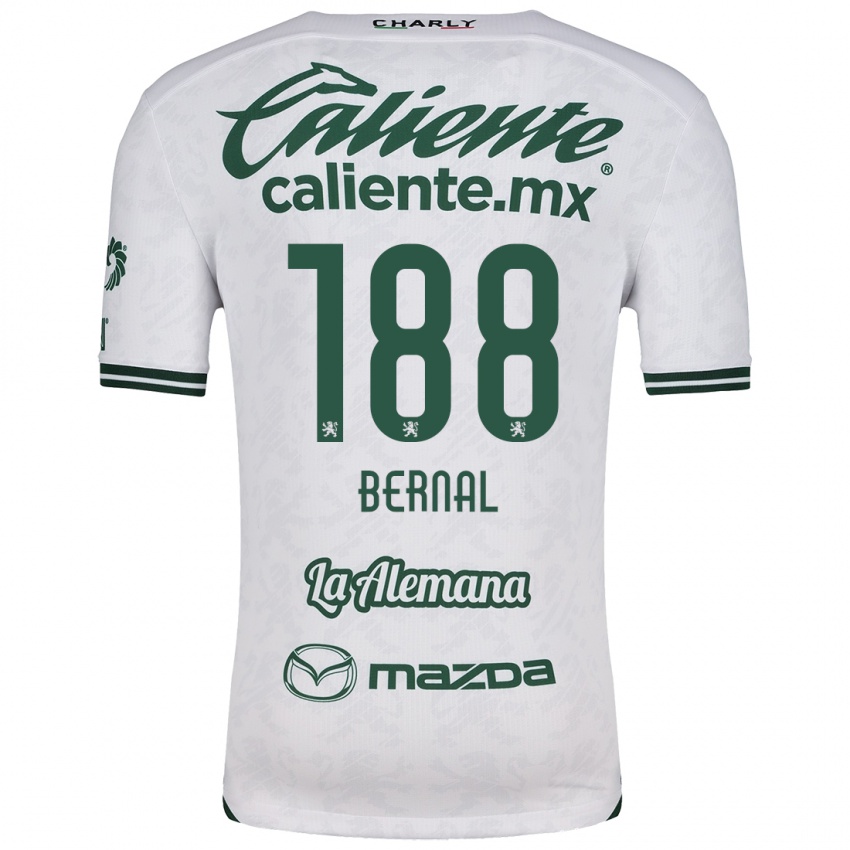 Niño Camiseta Juan Bernal #188 Blanco Verde 2ª Equipación 2024/25 La Camisa Perú