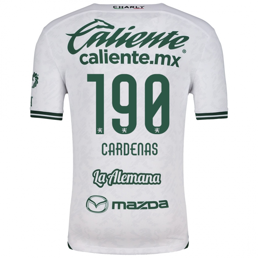 Niño Camiseta Emilio Cárdenas #190 Blanco Verde 2ª Equipación 2024/25 La Camisa Perú