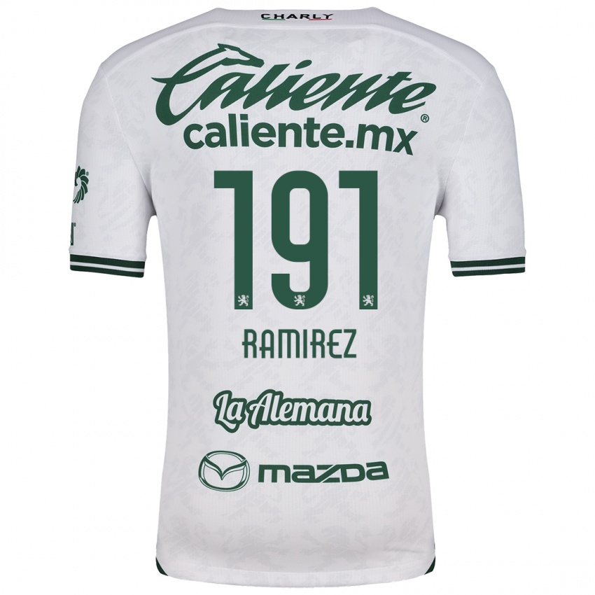 Niño Camiseta Ian Ramírez #191 Blanco Verde 2ª Equipación 2024/25 La Camisa Perú