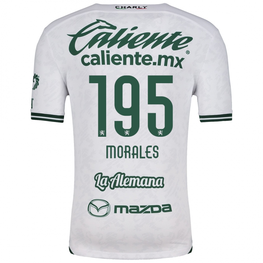 Niño Camiseta Daniel Morales #195 Blanco Verde 2ª Equipación 2024/25 La Camisa Perú