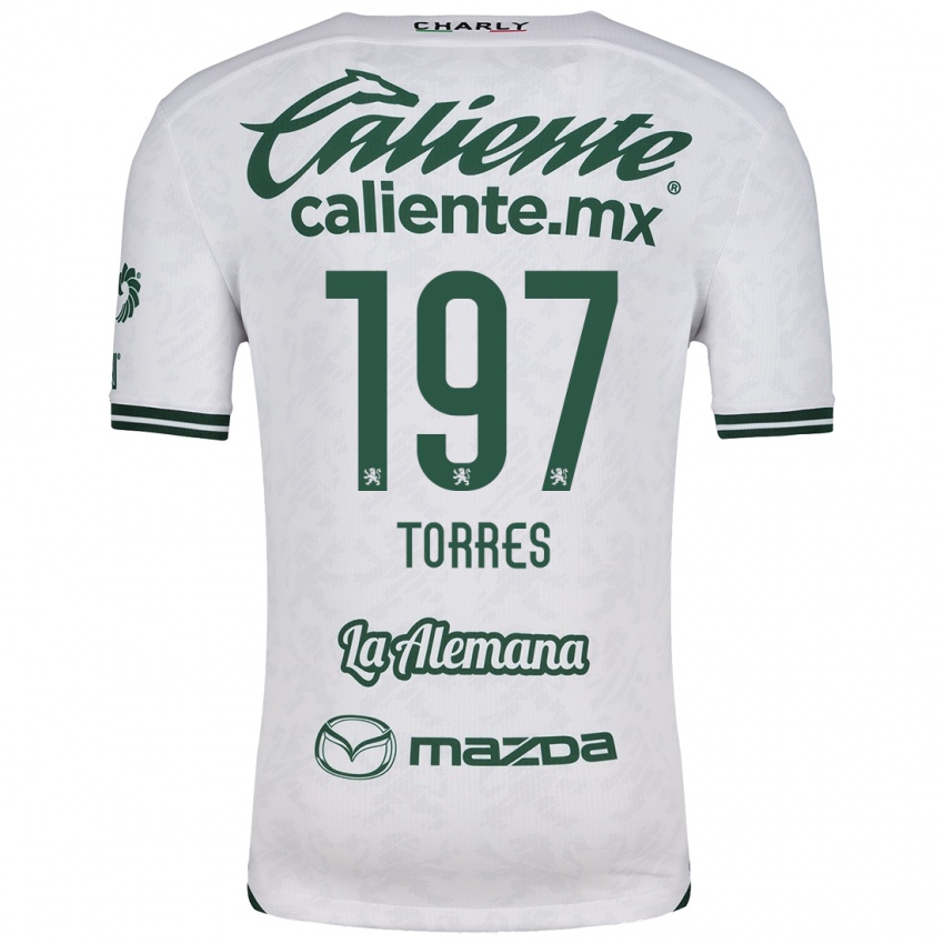 Niño Camiseta Erick Torres #197 Blanco Verde 2ª Equipación 2024/25 La Camisa Perú