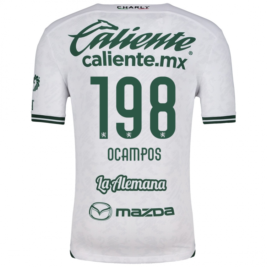 Niño Camiseta Omar Ocampos #198 Blanco Verde 2ª Equipación 2024/25 La Camisa Perú