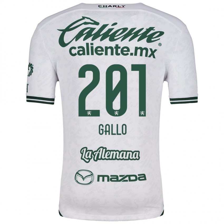 Niño Camiseta Andrés Gallo #201 Blanco Verde 2ª Equipación 2024/25 La Camisa Perú