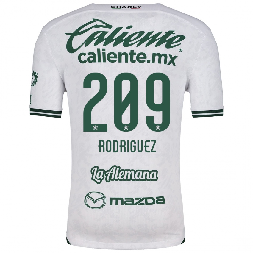 Niño Camiseta Víctor Rodríguez #209 Blanco Verde 2ª Equipación 2024/25 La Camisa Perú