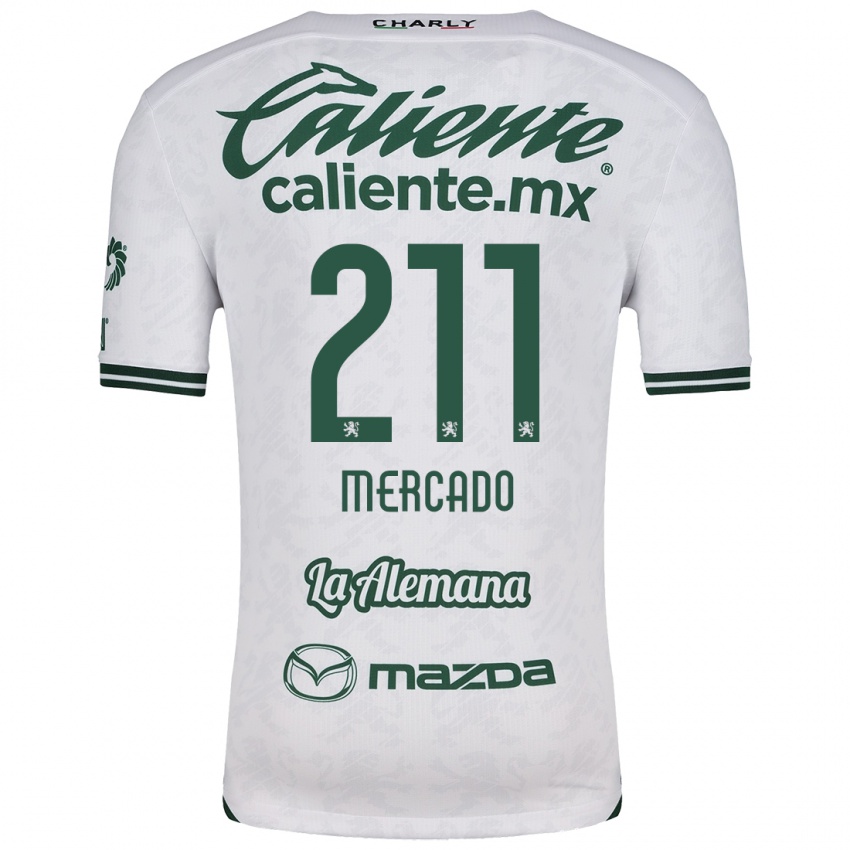 Niño Camiseta Diego Mercado #211 Blanco Verde 2ª Equipación 2024/25 La Camisa Perú