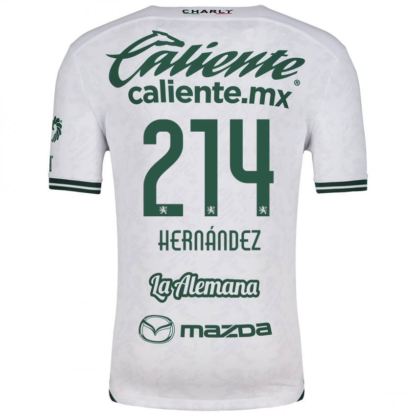 Niño Camiseta Iván Hernández #214 Blanco Verde 2ª Equipación 2024/25 La Camisa Perú