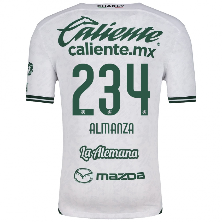 Niño Camiseta Román Almanza #234 Blanco Verde 2ª Equipación 2024/25 La Camisa Perú