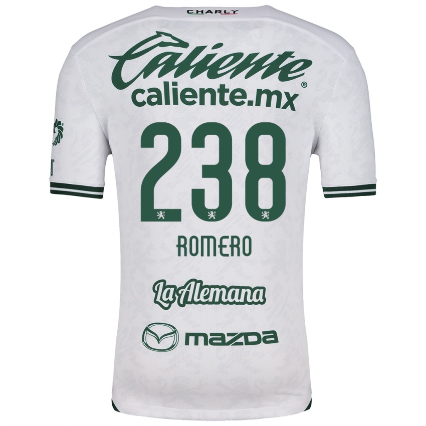 Niño Camiseta Paulo Romero #238 Blanco Verde 2ª Equipación 2024/25 La Camisa Perú