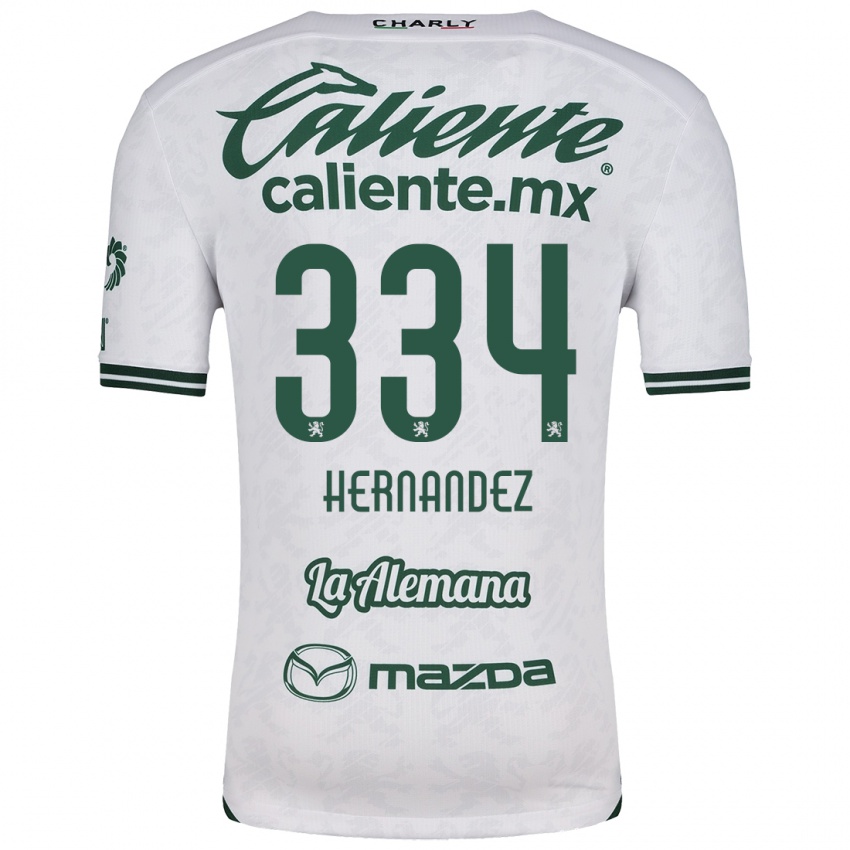 Niño Camiseta Alan Hernández #334 Blanco Verde 2ª Equipación 2024/25 La Camisa Perú