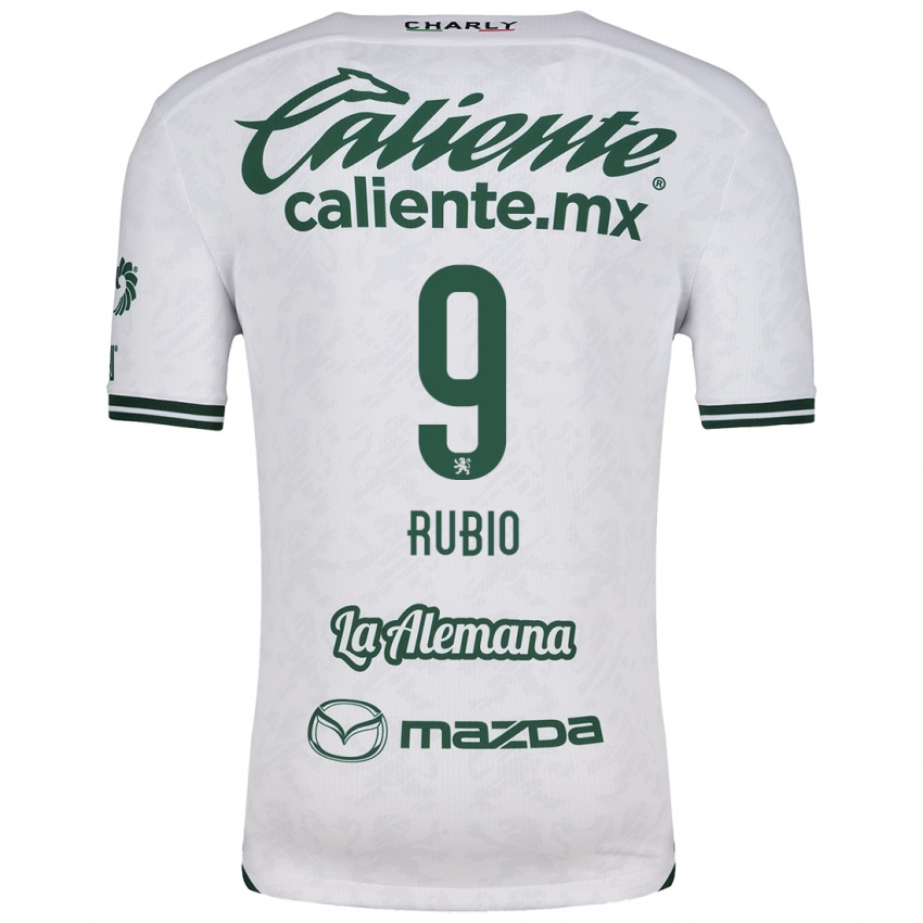 Niño Camiseta Brian Rubio #9 Blanco Verde 2ª Equipación 2024/25 La Camisa Perú