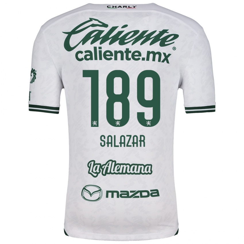 Niño Camiseta José Salazar #189 Blanco Verde 2ª Equipación 2024/25 La Camisa Perú