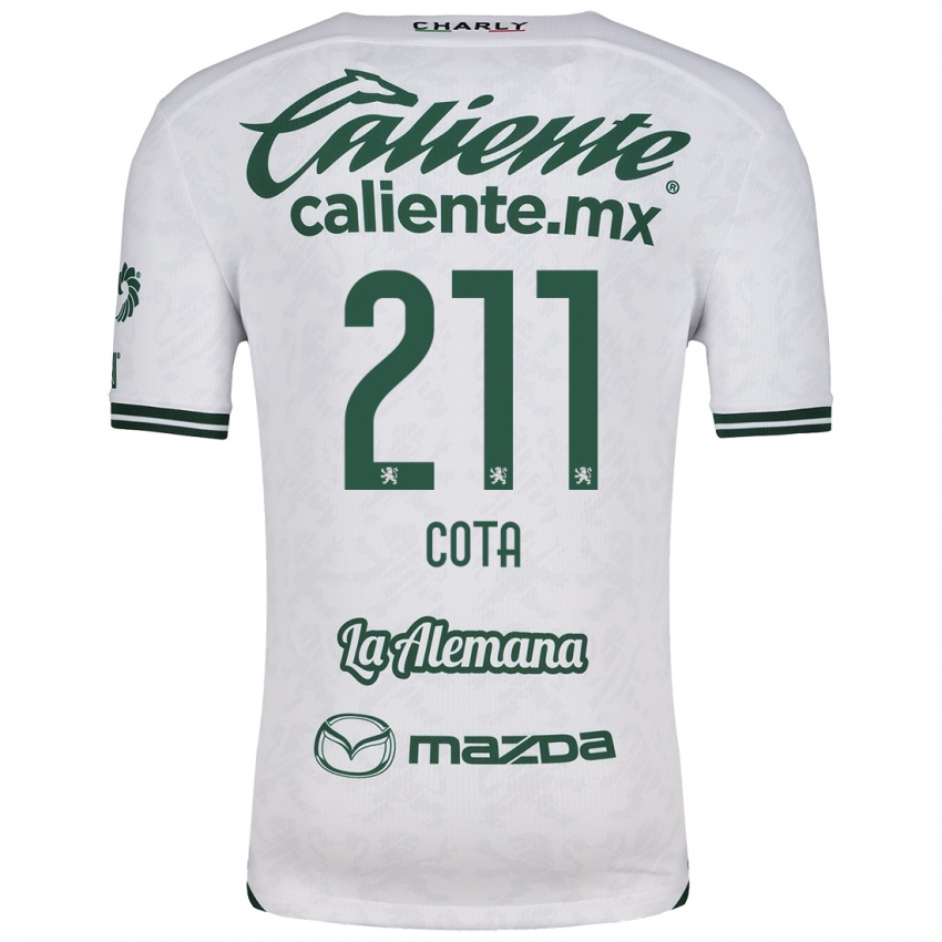 Niño Camiseta Luis Cota #211 Blanco Verde 2ª Equipación 2024/25 La Camisa Perú