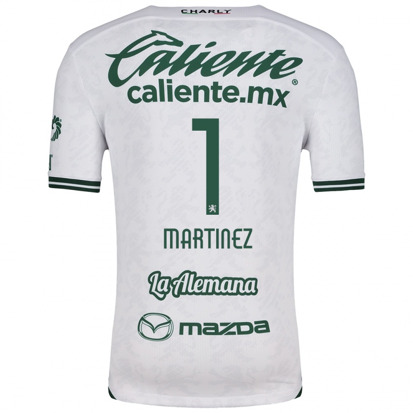 Niño Camiseta Angeles Martínez #1 Blanco Verde 2ª Equipación 2024/25 La Camisa Perú