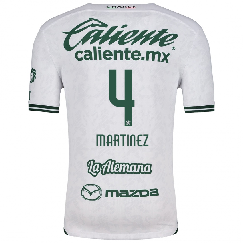 Niño Camiseta Mitzi Martínez #4 Blanco Verde 2ª Equipación 2024/25 La Camisa Perú