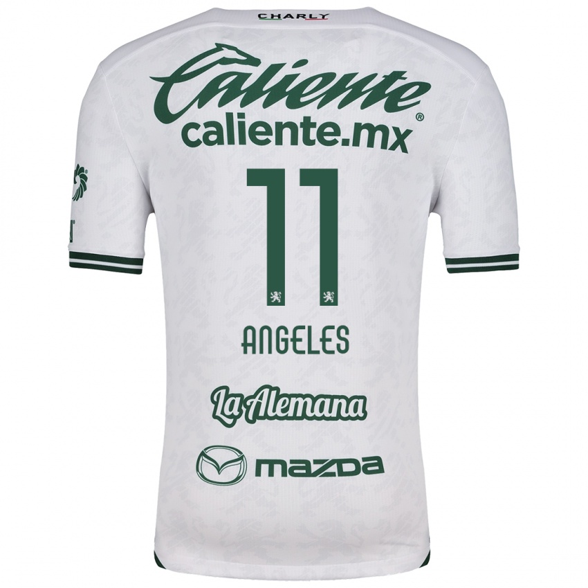 Niño Camiseta Lizbeth Ángeles #11 Blanco Verde 2ª Equipación 2024/25 La Camisa Perú