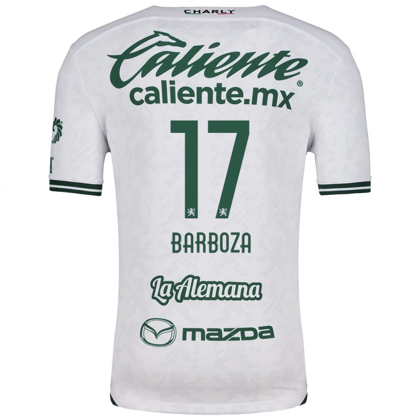 Niño Camiseta Marypaz Barboza #17 Blanco Verde 2ª Equipación 2024/25 La Camisa Perú