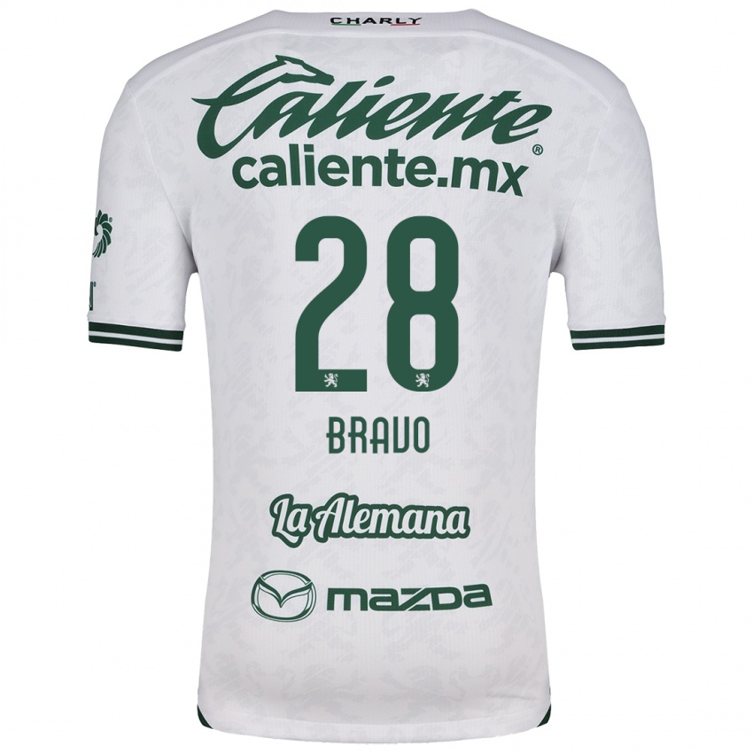 Niño Camiseta Ruth Bravo #28 Blanco Verde 2ª Equipación 2024/25 La Camisa Perú