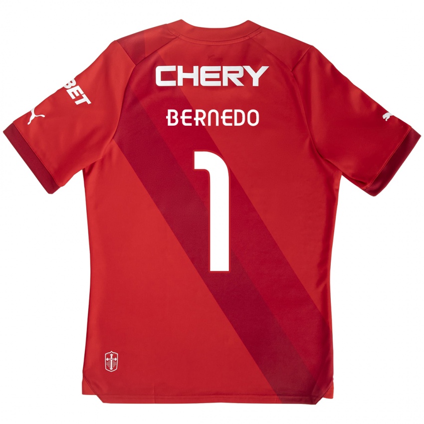 Niño Camiseta Vicente Bernedo #1 Rojo Blanco 2ª Equipación 2024/25 La Camisa Perú