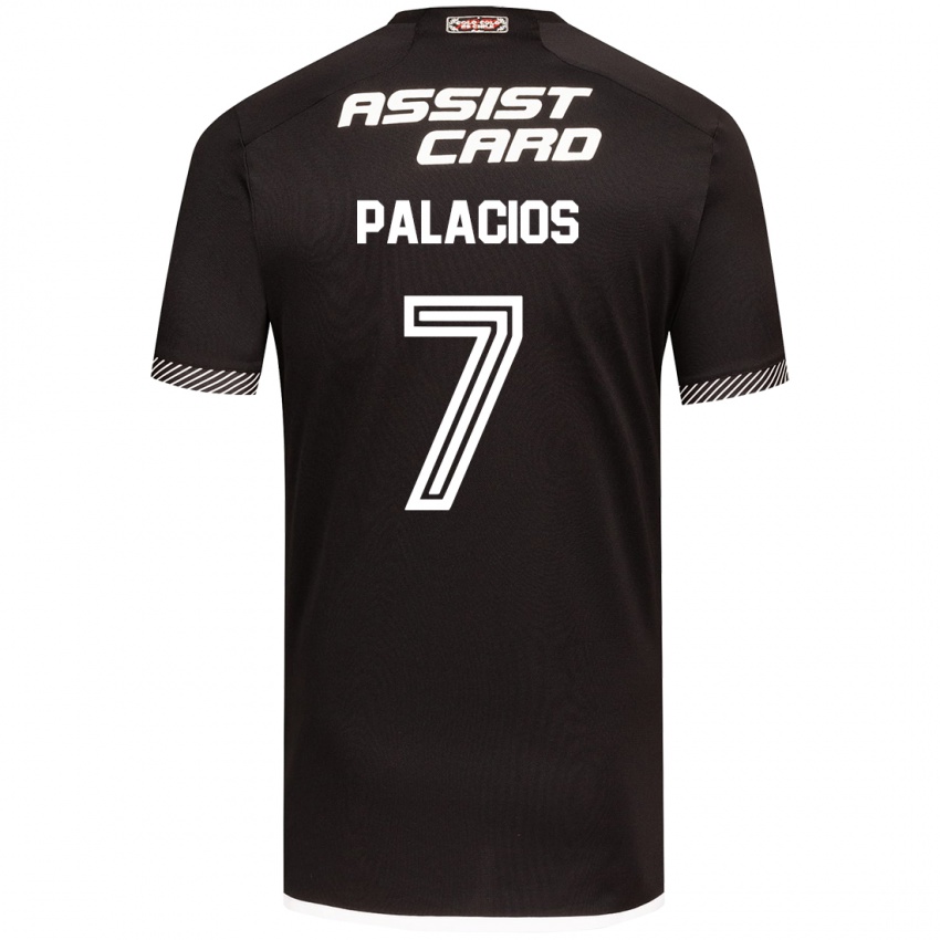 Niño Camiseta Carlos Palacios #7 Blanco Negro 2ª Equipación 2024/25 La Camisa Perú