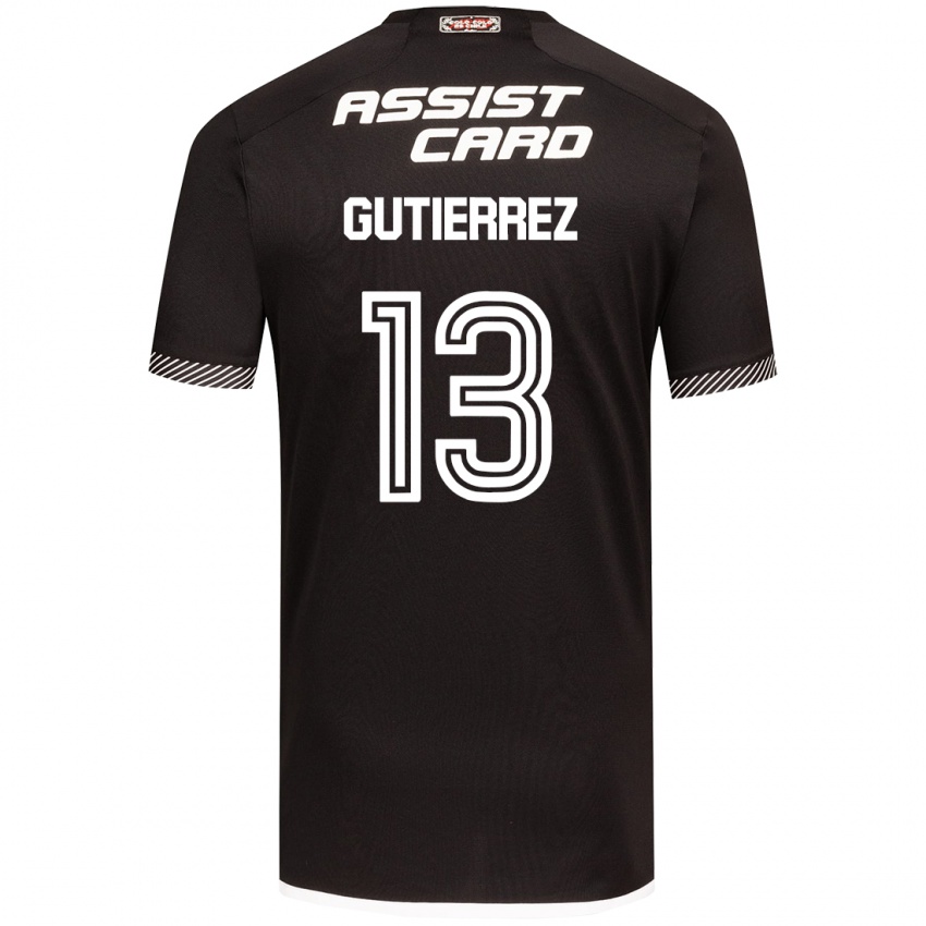 Niño Camiseta Bruno Gutiérrez #13 Blanco Negro 2ª Equipación 2024/25 La Camisa Perú