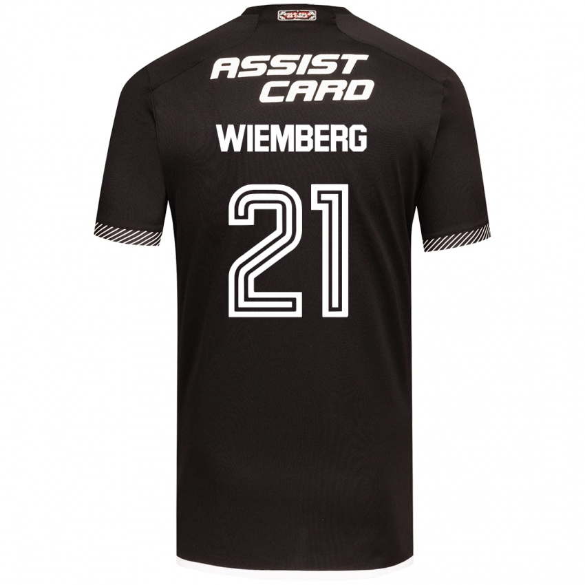 Niño Camiseta Erick Wiemberg #21 Blanco Negro 2ª Equipación 2024/25 La Camisa Perú