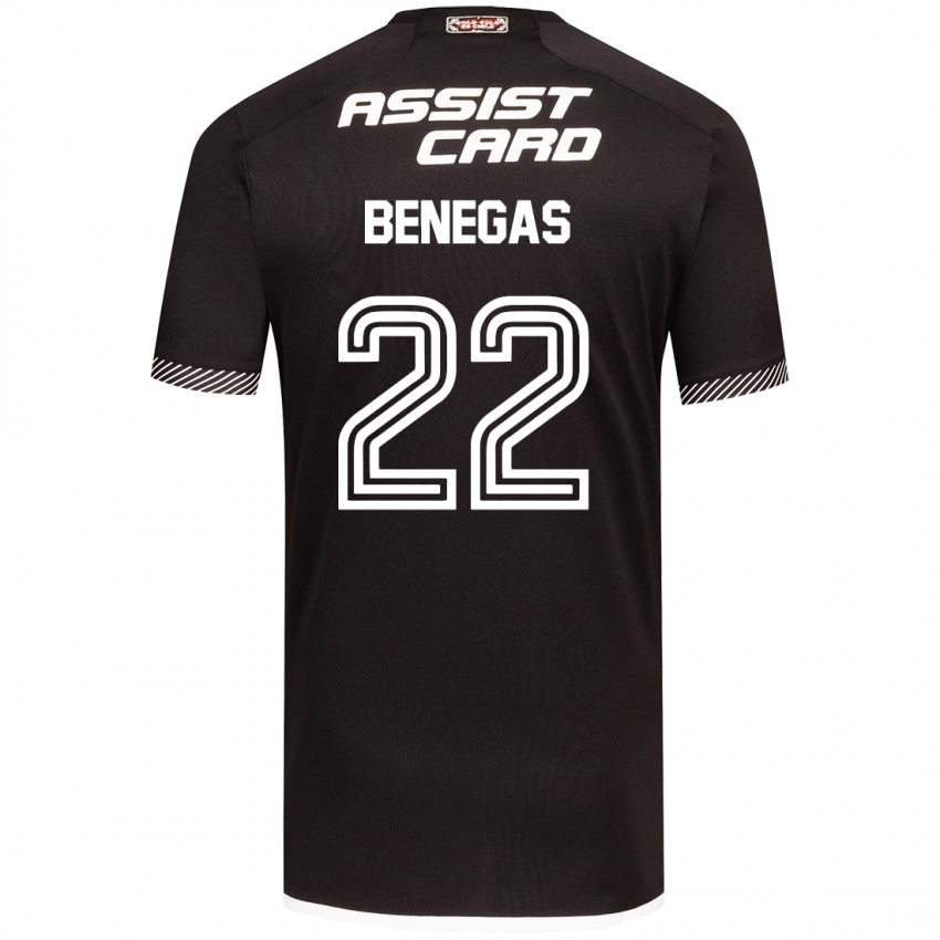 Niño Camiseta Leandro Benegas #22 Blanco Negro 2ª Equipación 2024/25 La Camisa Perú