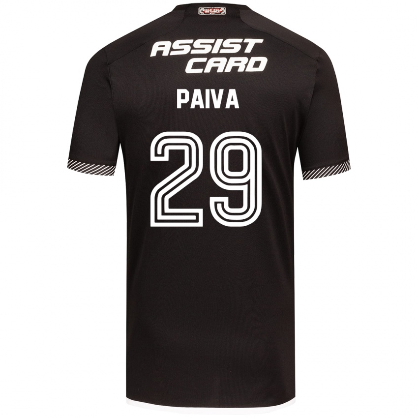 Niño Camiseta Guillermo Paiva #29 Blanco Negro 2ª Equipación 2024/25 La Camisa Perú