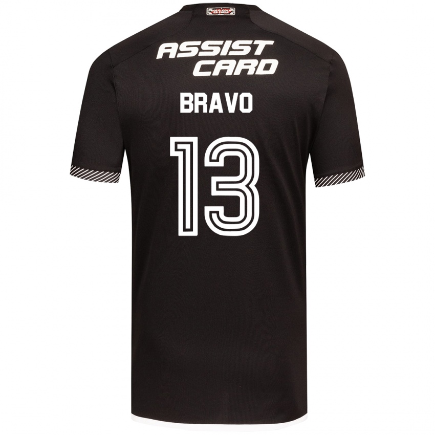 Niño Camiseta Santiago Bravo #13 Blanco Negro 2ª Equipación 2024/25 La Camisa Perú