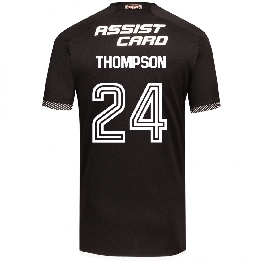 Niño Camiseta Jordhy Thompson #24 Blanco Negro 2ª Equipación 2024/25 La Camisa Perú