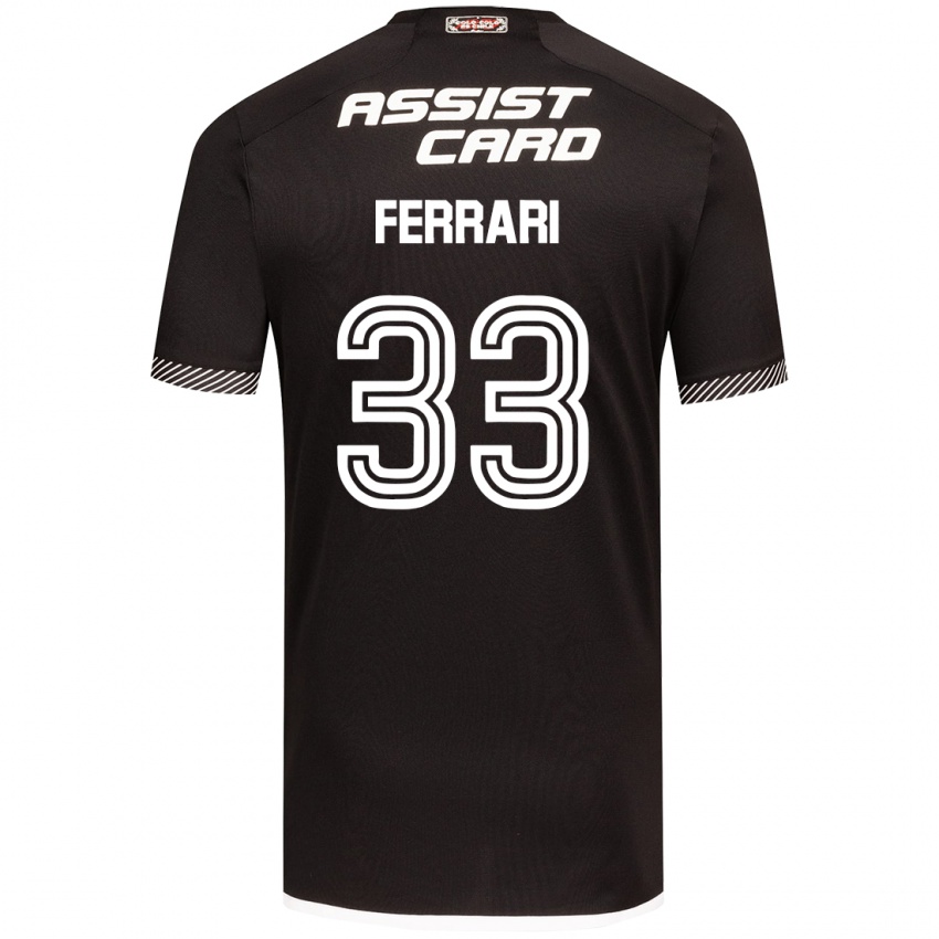 Niño Camiseta Matías Ferrari #33 Blanco Negro 2ª Equipación 2024/25 La Camisa Perú