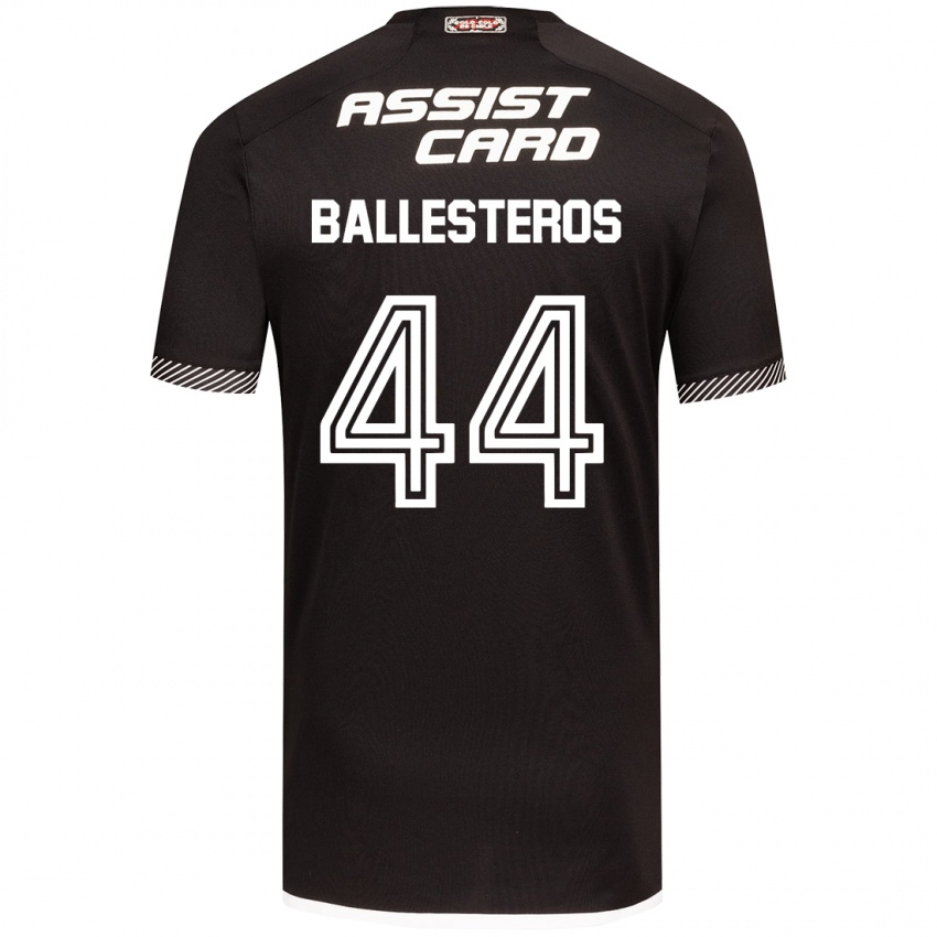 Niño Camiseta Martín Ballesteros #44 Blanco Negro 2ª Equipación 2024/25 La Camisa Perú