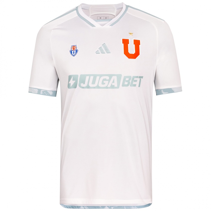 Niño Camiseta Valentina Díaz #22 Gris Blanco 2ª Equipación 2024/25 La Camisa Perú