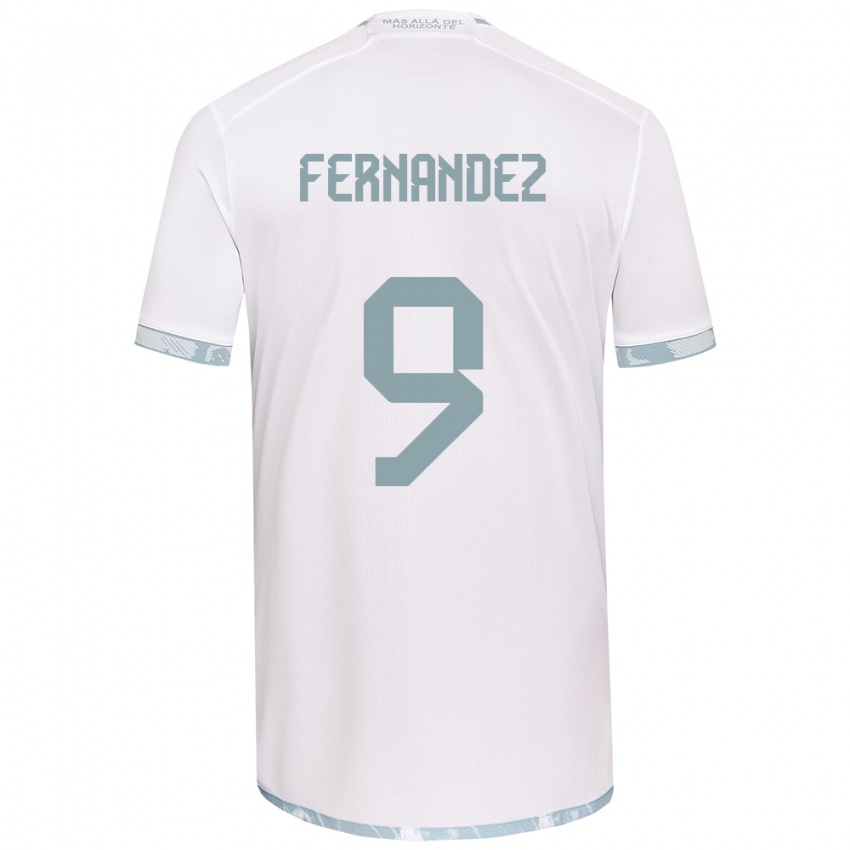 Niño Camiseta Leandro Fernández #9 Gris Blanco 2ª Equipación 2024/25 La Camisa Perú