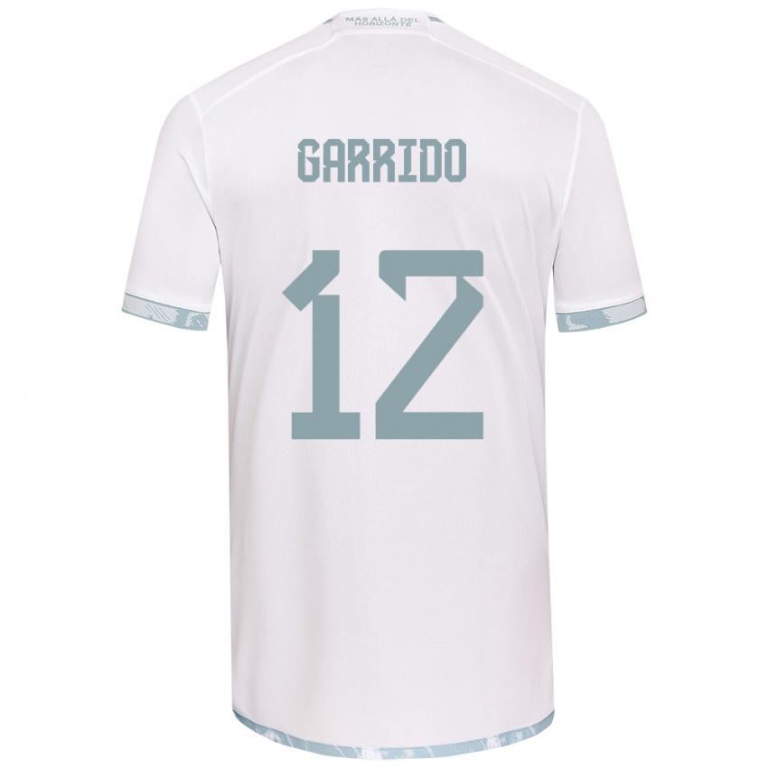 Niño Camiseta Pedro Garrido #12 Gris Blanco 2ª Equipación 2024/25 La Camisa Perú