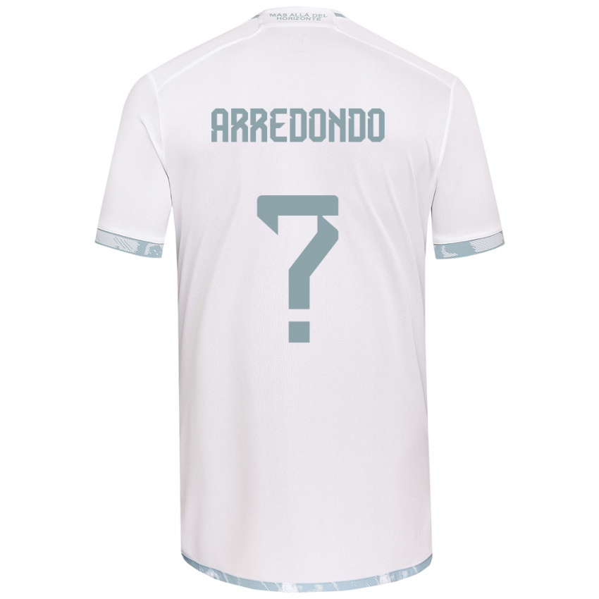 Niño Camiseta Milovan Arredondo #0 Gris Blanco 2ª Equipación 2024/25 La Camisa Perú